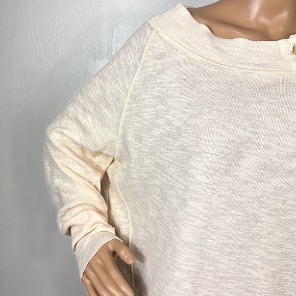 Free People We The Free Don’t Forget Me Cream Pullover Top Size S - Picture 3 of 10